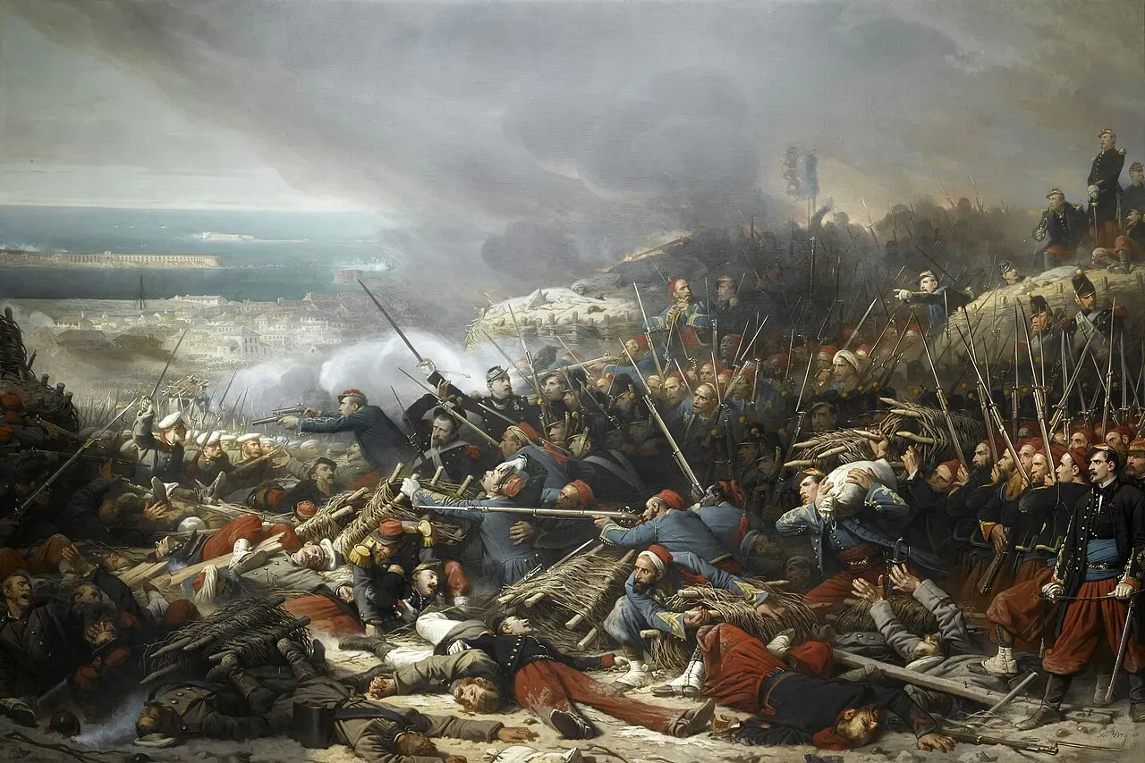Combat in the Malakoff Gorge on 8 September 1855, painted in 1859 by Adolphe Yvon