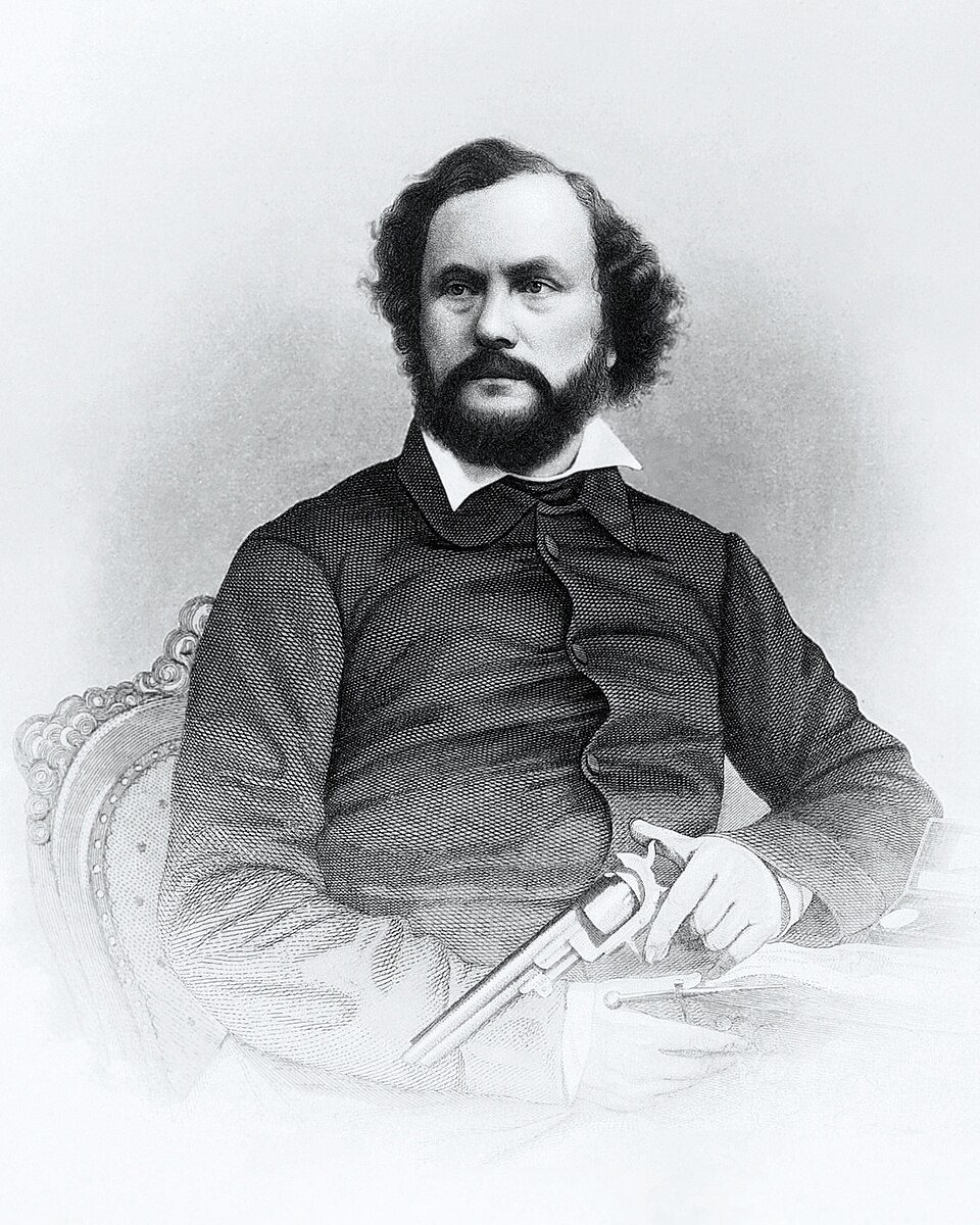 Engraving of Samuel Colt, c. 1855